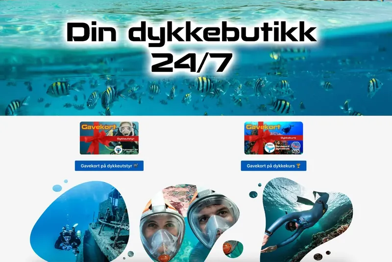 Forsiden av dykkesport.no
